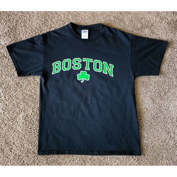Delta Other - Boston Shamrock T-Shirt Men's Medium Black Short Sleeve